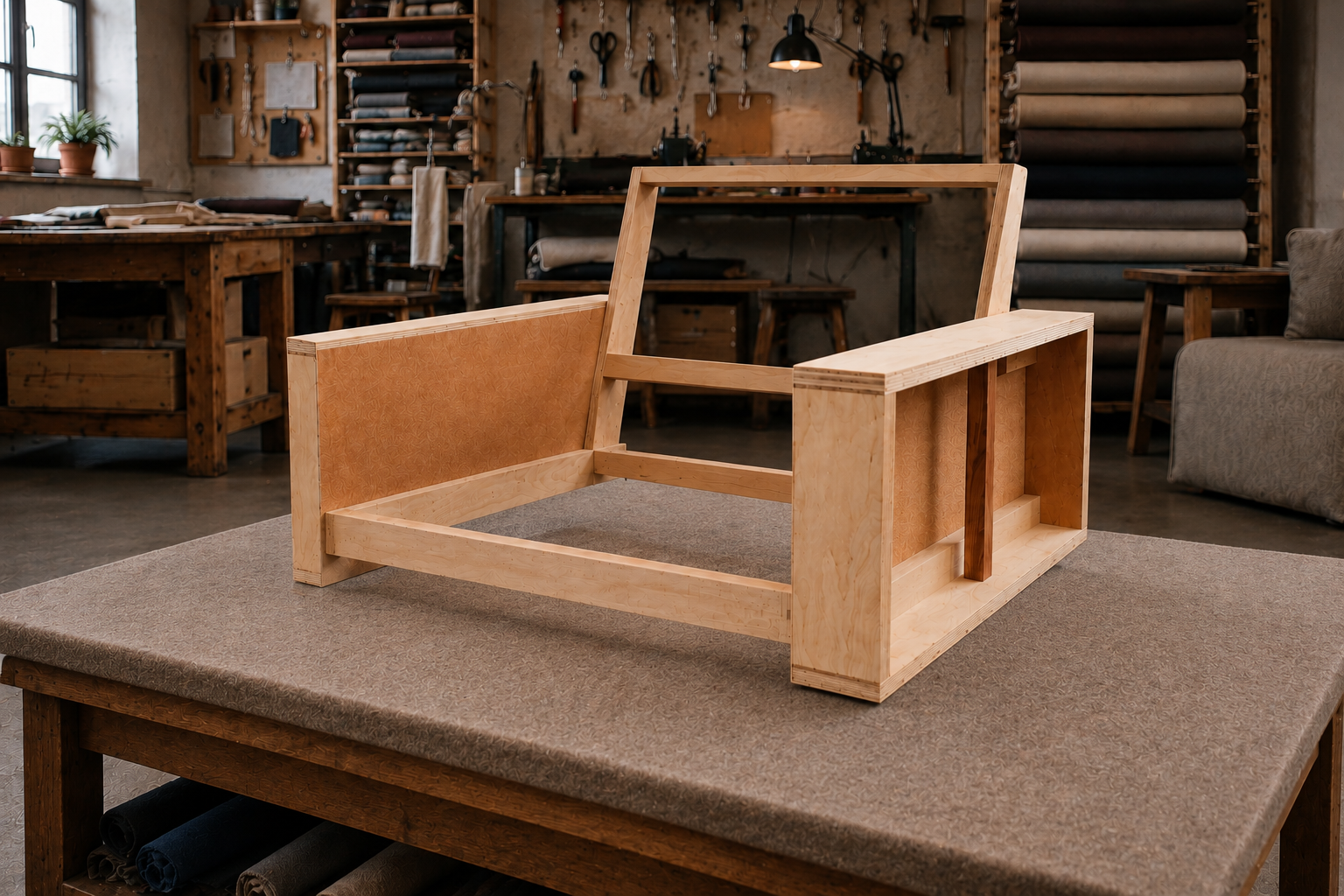 Das Gestell als Basis für ein hochwertiges Sofa
